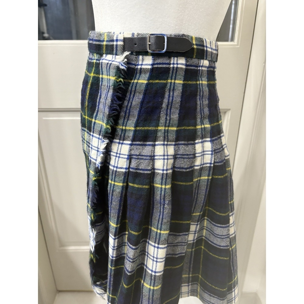 Archie Brown & Son Pure Wool Tartan Pleated Wrap Kilt Skirt Size 8 Britain - Picture 3 of 10